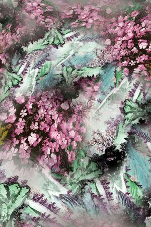 中国风印花华亿平台图片