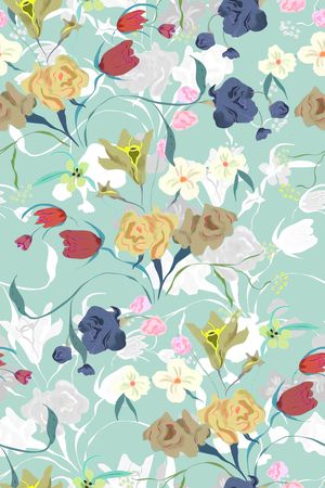 花卉印花华亿平台图片