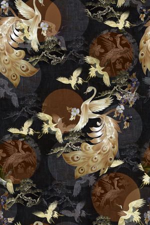 花卉印花华亿平台图片