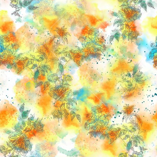 水彩印花华亿平台图片