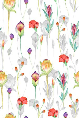 清爽底花卉印花华亿平台图片