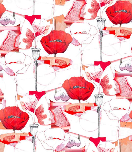 玉兰花印花华亿平台图片