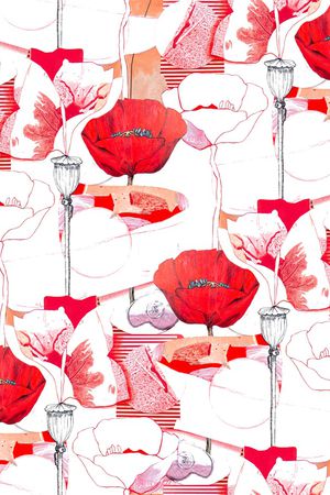 玉兰花印花华亿平台图片