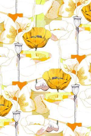 玉兰花印花华亿平台图片