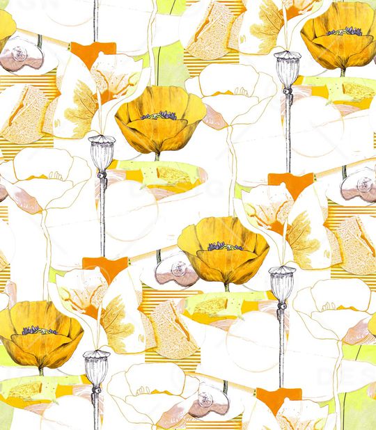 玉兰花印花华亿平台图片