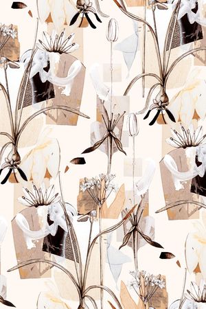 玉兰花印花华亿平台图片