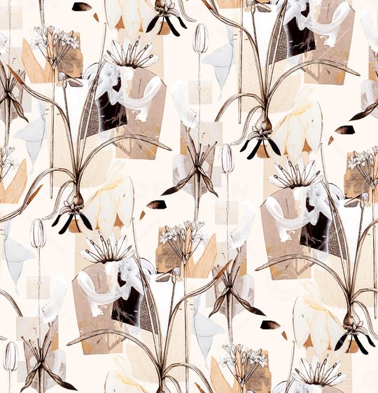 玉兰花印花华亿平台图片