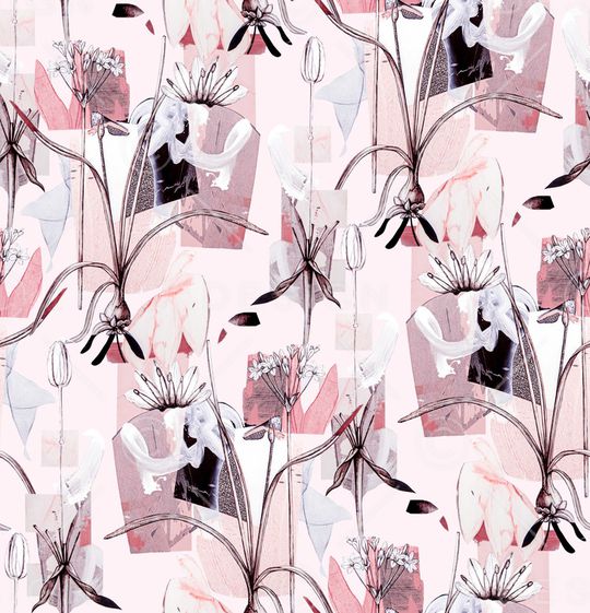 玉兰花印花华亿平台图片