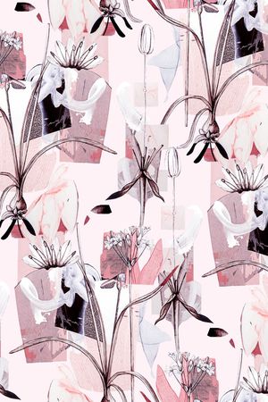 玉兰花印花华亿平台图片