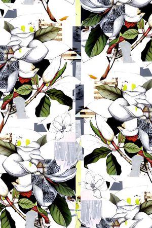 玉兰花印花华亿平台图片