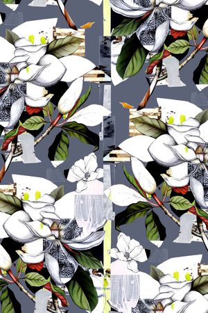 玉兰花印花华亿平台图片