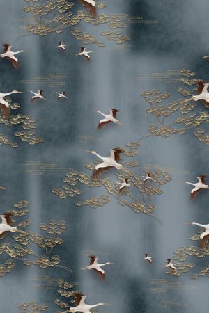 水墨风印花华亿平台图片