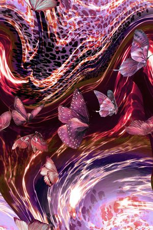 波浪印花华亿平台图片