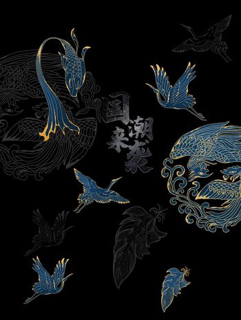 线条印花华亿平台图片