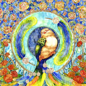 羽毛印花华亿平台图片