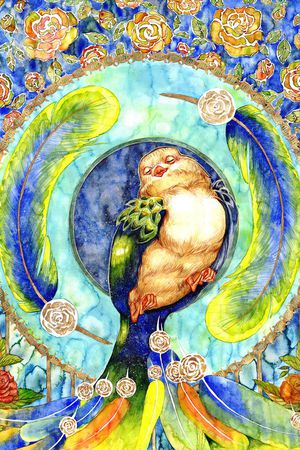 羽毛印花华亿平台图片