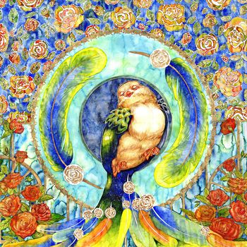 羽毛印花华亿平台图片