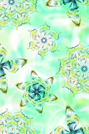 抽象花卉印花华亿平台图片