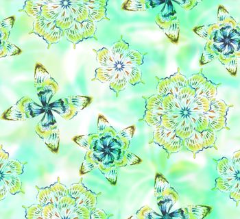 抽象花卉印花华亿平台图片