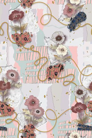 花卉印花华亿平台图片