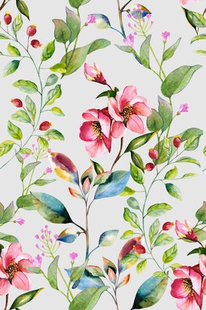 清爽底花卉印花华亿平台图片