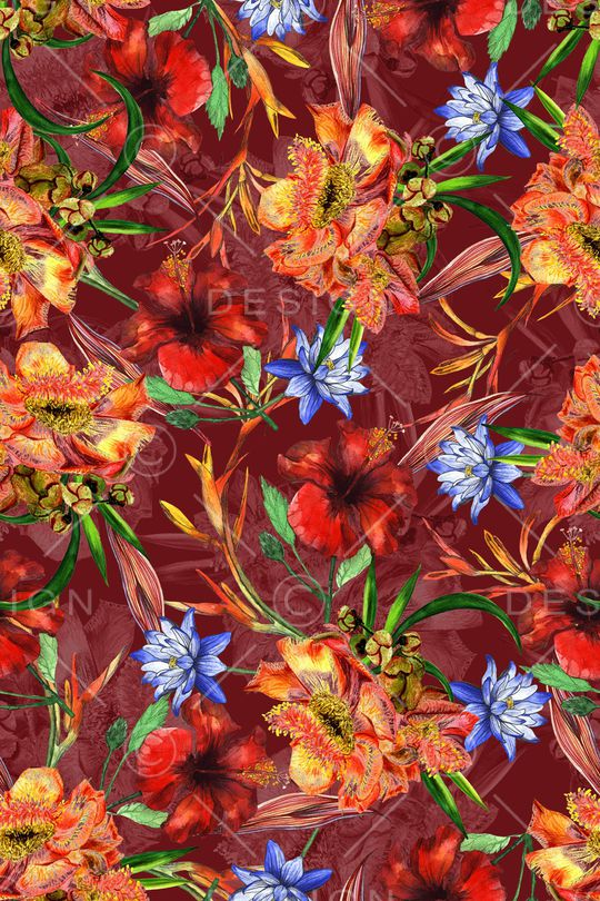 花卉印花华亿平台图片