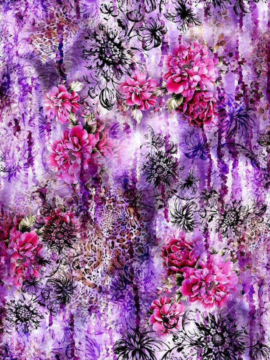 花卉印花华亿平台图片