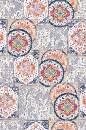 民族花卉印花华亿平台图片