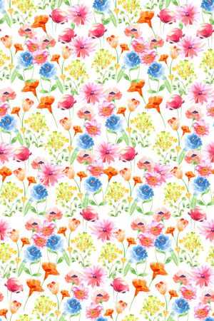 清爽底花卉印花华亿平台图片