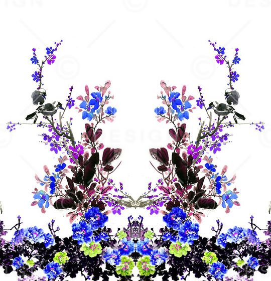 水墨印花华亿平台图片