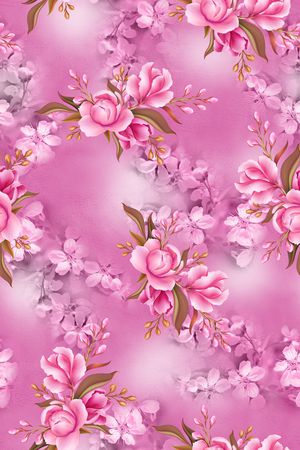 抽象花卉印花华亿平台图片