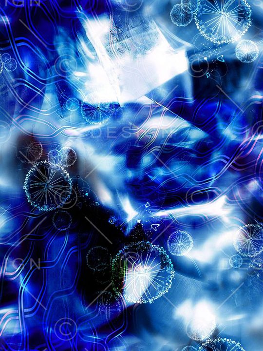 蓝色印花华亿平台图片