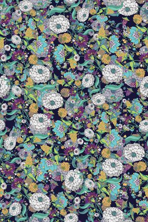 民族花卉印花华亿平台图片