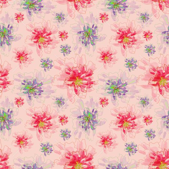 花卉印花华亿平台图片