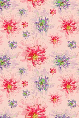 花卉印花华亿平台图片