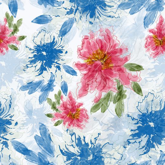 花卉印花华亿平台图片