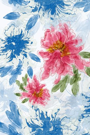 花卉印花华亿平台图片