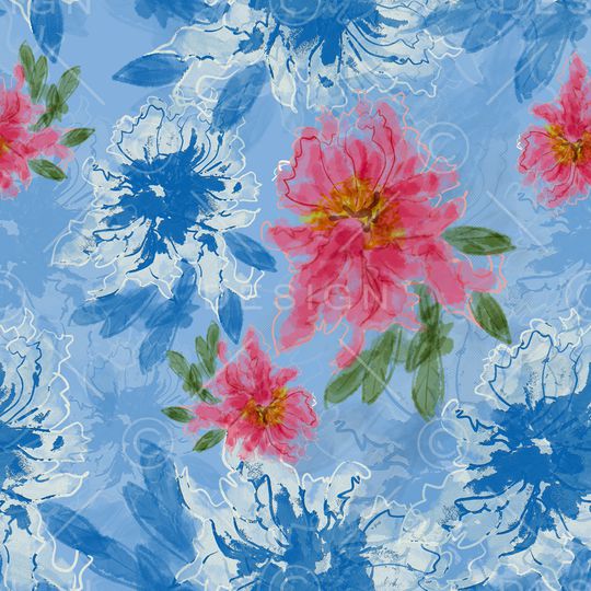 花卉印花华亿平台图片