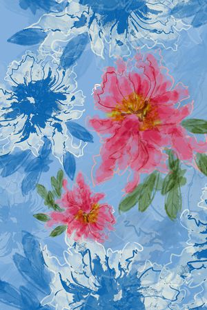 花卉印花华亿平台图片