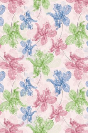 花卉印花华亿平台图片