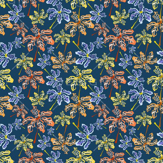 花卉印花华亿平台图片