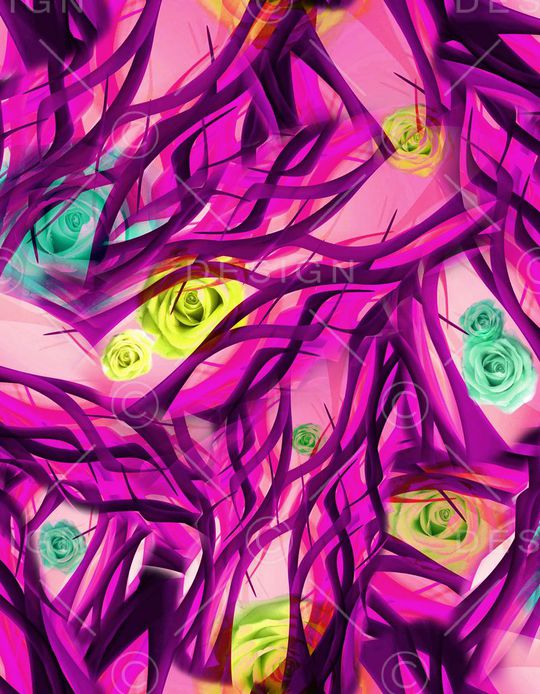 玫瑰印花华亿平台图片