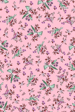 花鸟印花华亿平台图片