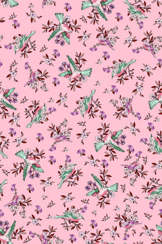 花鸟印花华亿平台图片