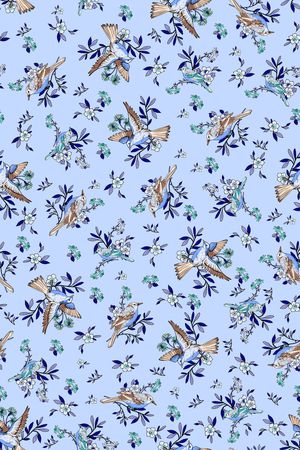 花鸟印花华亿平台图片