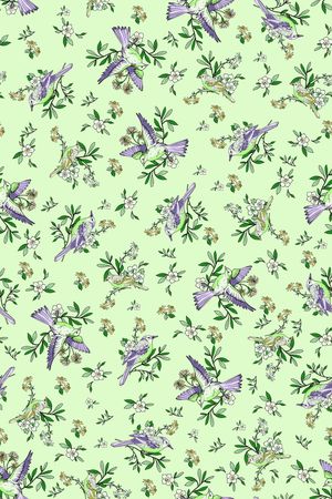 花鸟印花华亿平台图片