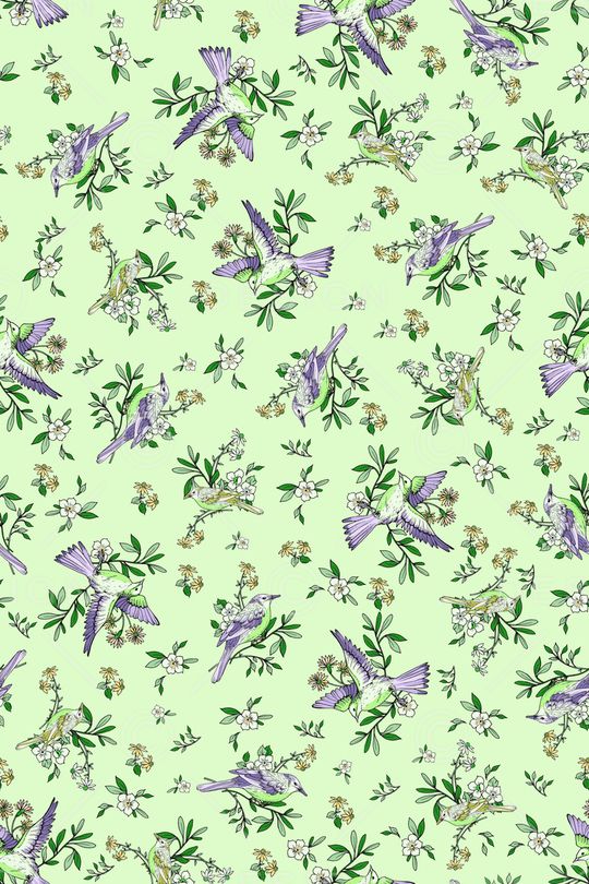 花鸟印花华亿平台图片