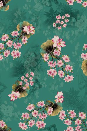 中国风旗袍香云纱印花华亿平台图片