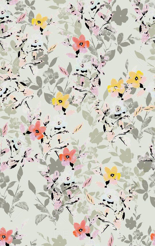 连衣裙印花华亿平台图片