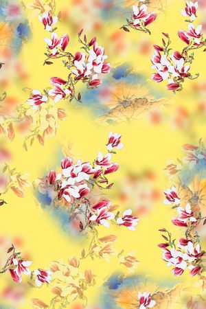 中国风旗袍香云纱印花华亿平台图片